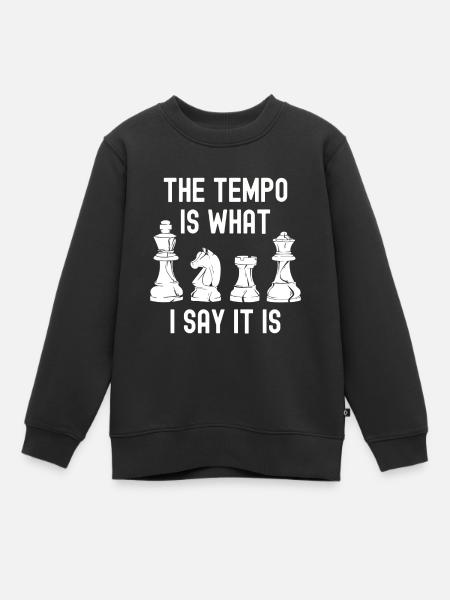Jeu de plateau cadeau d’échecs Jeu d’échecs Échiquier - Sweat Premium enfant bio - noir