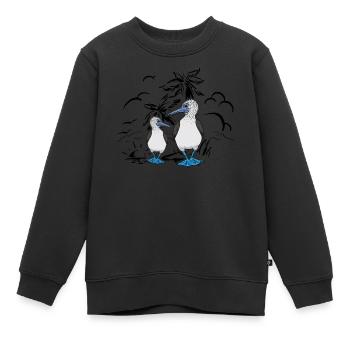 Seevögel Blaufußtölpel - Kinder Premium Organic Sweatshirt - Schwarz - Vorne - AI Model Kid Female (0cm)