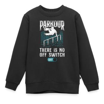 Parkour Free Running Traceur - Sweat Premium enfant bio - noir - Devant - AI Model Kid Female (0cm)