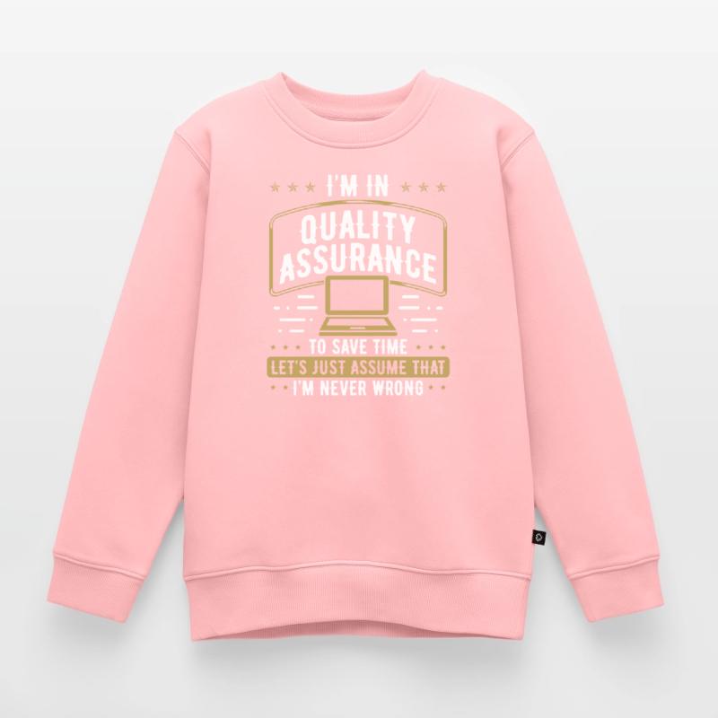 Assurance qualité Im never wrong Code Testing Test Sweat Premium enfant bio