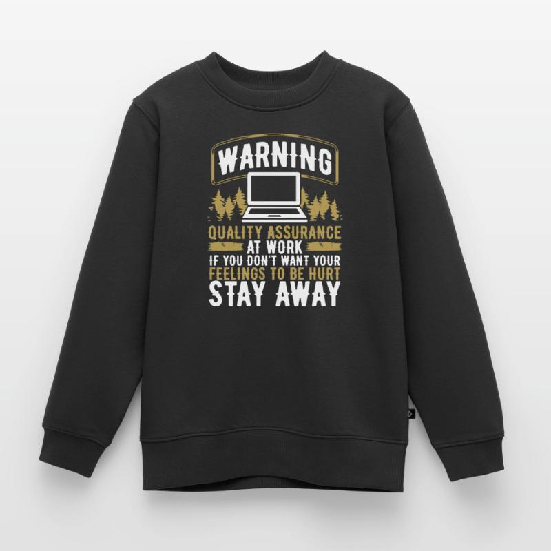 Quality Assurance at work QA Code Testing Kinder Premium Organic Sweatshirt
