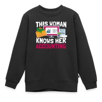Buchhaltung Buchhalter Steuern - Kinder Premium Organic Sweatshirt - Schwarz - Vorne - AI Model Kid Female (0cm)