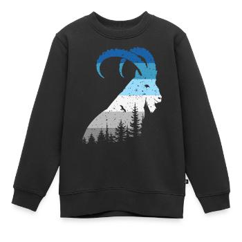 Capricorne - Sweat Premium enfant bio - noir - Devant - AI Model Kid Female (0cm)