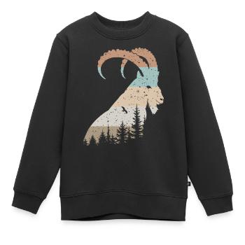 Capricorne - Sweat Premium enfant bio - noir - Devant - AI Model Kid Female (0cm)