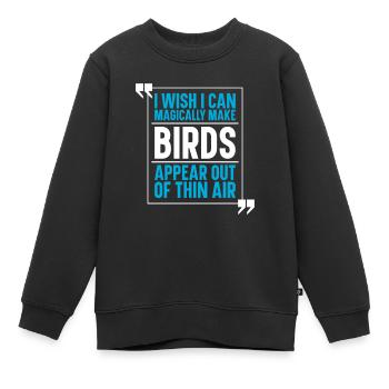 Vogel Vögel - Kinder Premium Organic Sweatshirt - Schwarz - Vorne - AI Model Kid Female (0cm)