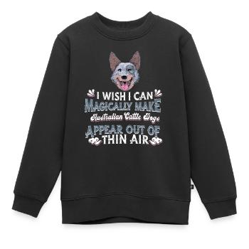 Chien de bœuf australien - Sweat Premium enfant bio - noir - Devant - AI Model Kid Female (0cm)