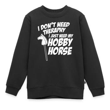 Cheval de loisir Cheval Disant Cheval de loisir - Sweat Premium enfant bio - noir - Devant - AI Model Kid Female (0cm)