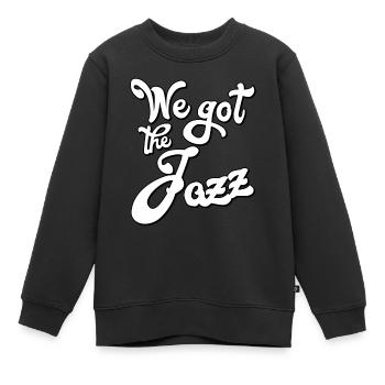 Nous avons eu le Jazz - Sweat Premium enfant bio - noir - Devant - AI Model Kid Female (0cm)