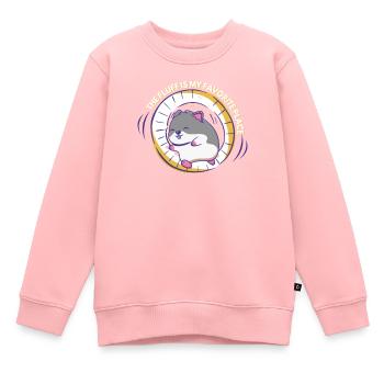 Hamsterrassen Hamster Fluff Favorite Place Rodent - Kinder Premium Organic Sweatshirt - Rosa - Vorne - AI Model Kid Female (0cm)