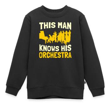Orchestre Concert Classique Musique Classique - Sweat Premium enfant bio - noir - Devant - AI Model Kid Female (0cm)