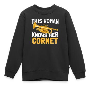 Spielmannszug Fanfarenzug Clarinette Musique de cuivres - Sweat Premium enfant bio - noir - Devant - AI Model Kid Female (0cm)