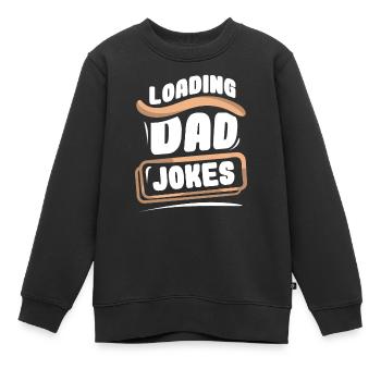 Papa Joke Dad Joke Father Jokes - Kids Premium Organic Sweatshirt - black - Front - AI Model Kid Female (0cm)