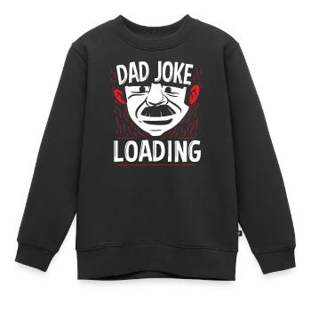 Papa Joke Dad Joke Jokes Father - Kids Premium Organic Sweatshirt - black - Front - AI Model Kid Female (0cm)