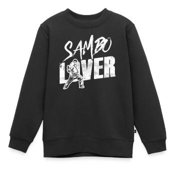 Sambo Lovers Arts Martiaux Entraînement Arts Martiaux Arts Martiaux - Sweat Premium enfant bio - noir - Devant - AI Model Kid Female (0cm)