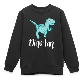 Dino Fan - Kids Premium Organic Sweatshirt - black - Front - AI Model Kid Female (0cm)