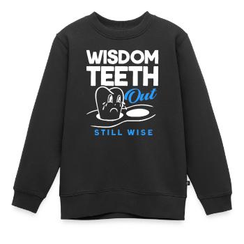 Weisheitszähne Weisheitszahn Patient Zahnarzt - Kinder Premium Organic Sweatshirt - Schwarz - Vorne - AI Model Kid Female (0cm)