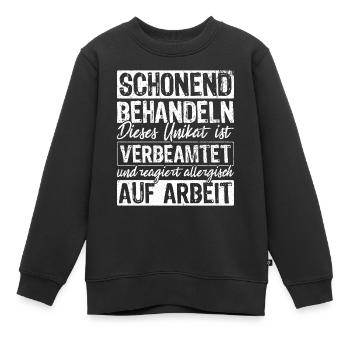 Beamten Beamter Schonend behandeln Allergisch auf - Kinder Premium Organic Sweatshirt - Schwarz - Vorne - AI Model Kid Female (0cm)