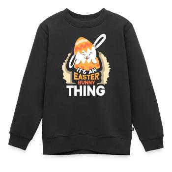 Es Ist Eine Osterhasen Sache Ostern Osterfest - Kinder Premium Organic Sweatshirt - Schwarz - Vorne - AI Model Kid Female (0cm)
