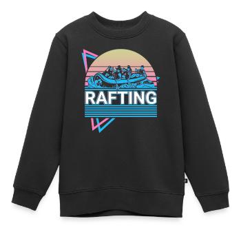 Rafting Rafting Rafting Rétro Cadeau - Sweat Premium enfant bio - noir - Devant - AI Model Kid Female (0cm)
