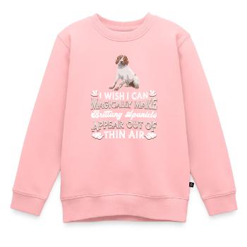 Brittany Spaniel Dog - Kids Premium Organic Sweatshirt - rose - Front - AI Model Kid Female (0cm)