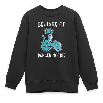 Méfiez-vous du cadeau Snake Noodles - Sweat Premium enfant bio - noir - Devant - AI Model Kid Female (0cm)