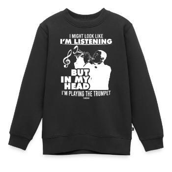 Trompete Musikverein Musiklehrer - Kinder Premium Organic Sweatshirt - Schwarz - Vorne - AI Model Kid Female (0cm)