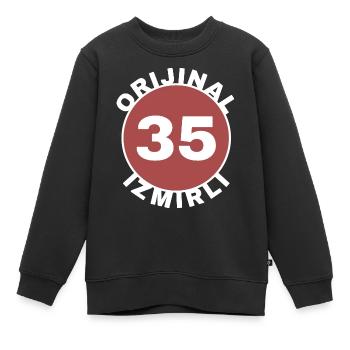Izmir - Kinder Premium Organic Sweatshirt - Schwarz - Vorne - AI Model Kid Female (0cm)