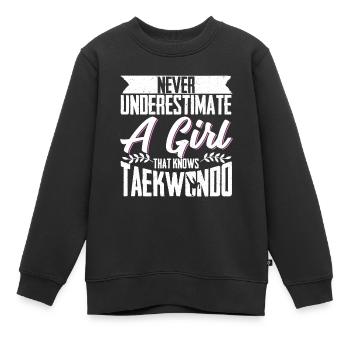 TKD Korean Martial Arts Tae Kwon - Kinder Premium Organic Sweatshirt - Schwarz - Vorne - AI Model Kid Female (0cm)