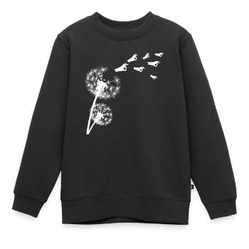 Reingeschaut Pusteblume Reingeguckt - Kinder Premium Organic Sweatshirt - Schwarz - Vorne - AI Model Kid Female (0cm)
