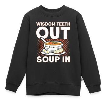 Weisheitszähne Weisheitszahn Patient Zahnarzt - Kinder Premium Organic Sweatshirt - Schwarz - Vorne - AI Model Kid Female (0cm)