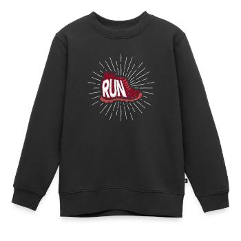 Sportschuh Run Funny Running Sprint Jogging - Kinder Premium Organic Sweatshirt - Schwarz - Vorne - AI Model Kid Female (0cm)