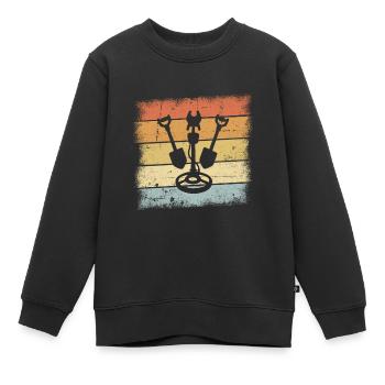 Metal Detektor - Kinder Premium Organic Sweatshirt - Schwarz - Vorne - AI Model Kid Female (0cm)