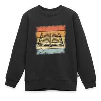 Lesen Hobby - Kinder Premium Organic Sweatshirt - Schwarz - Vorne - AI Model Kid Female (0cm)