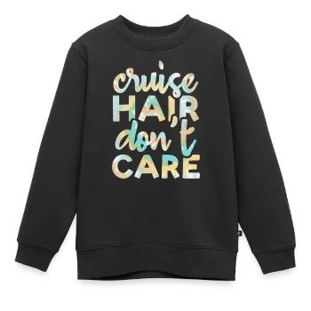 Cruise Hair spielt keine Rolle Tie Dye Print - Kinder Premium Organic Sweatshirt - Schwarz - Vorne - AI Model Kid Female (0cm)