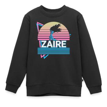 Zaire Kongo Kongolese Retro Geschenk - Kinder Premium Organic Sweatshirt - Schwarz - Vorne - AI Model Kid Female (0cm)