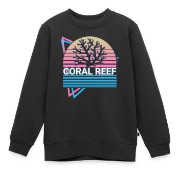 Cadeau rétro De récif corallien - Sweat Premium enfant bio - noir - Devant - AI Model Kid Female (0cm)