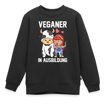 Veganer Vegan - Kinder Premium Organic Sweatshirt - Schwarz - Vorne - AI Model Kid Female (0cm)