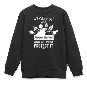 Conservation de la nature Protection de l’environnement Changement climatique - Sweat Premium enfant bio - noir - Devant - AI Model Kid Female (0cm)