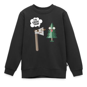 Hache Hache Lancer Hache Hache Lancer Hache Lancer Id Chop - Sweat Premium enfant bio - noir - Devant - AI Model Kid Female (0cm)