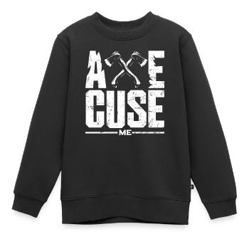 Hache Hache Lancer Hache Hache Lancer Hache Ax Lanceur Hache Cuse - Sweat Premium enfant bio - noir - Devant - AI Model Kid Female (0cm)