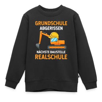 Grundschulabschluss Realschule Einschulung 5Klasse - Kinder Premium Organic Sweatshirt - Schwarz - Vorne - AI Model Kid Female (0cm)