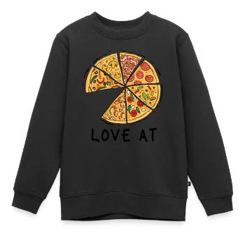 Love At Father and Son Matching - Kids Premium Organic Sweatshirt - black - Front - AI Model Kid Female (0cm)