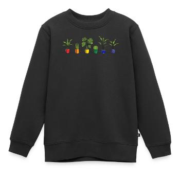 LGBTQ Plant Pride Month - Kinder Premium Organic Sweatshirt - Schwarz - Vorne - AI Model Kid Female (0cm)