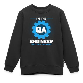 QA Ingenieur QA Tester Software Tester - Kinder Premium Organic Sweatshirt - Schwarz - Vorne - AI Model Kid Female (0cm)