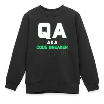 QA Ingenieur QA Tester Software Tester - Kinder Premium Organic Sweatshirt - Schwarz - Vorne - AI Model Kid Female (0cm)