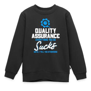 QA Ingenieur QA Tester Software Tester - Kinder Premium Organic Sweatshirt - Schwarz - Vorne - AI Model Kid Female (0cm)