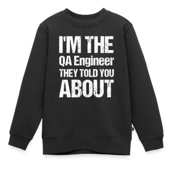 QA Ingenieur QA Tester Software Tester - Kinder Premium Organic Sweatshirt - Schwarz - Vorne - AI Model Kid Female (0cm)