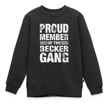 Becker Stolz Team Familie Geschenk - Kinder Premium Organic Sweatshirt - Schwarz - Vorne - AI Model Kid Female (0cm)