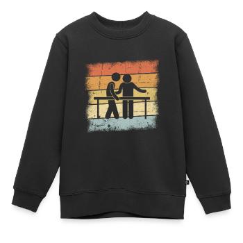 Cadeau de physiothérapeute - Sweat Premium enfant bio - noir - Devant - AI Model Kid Female (0cm)