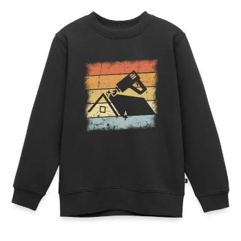 Dachdecker - Kinder Premium Organic Sweatshirt - Schwarz - Vorne - AI Model Kid Female (0cm)